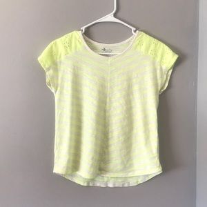 Kids Neon Yellow Striped Shirt